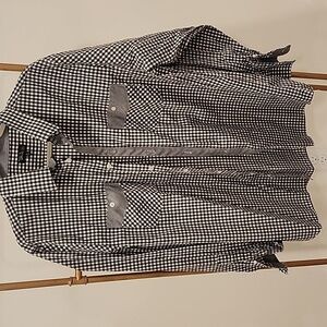 Galaxy By Harvic Black and White Checkered Shirt